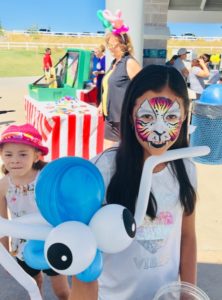 face painting and balloon animals together in Denver CO